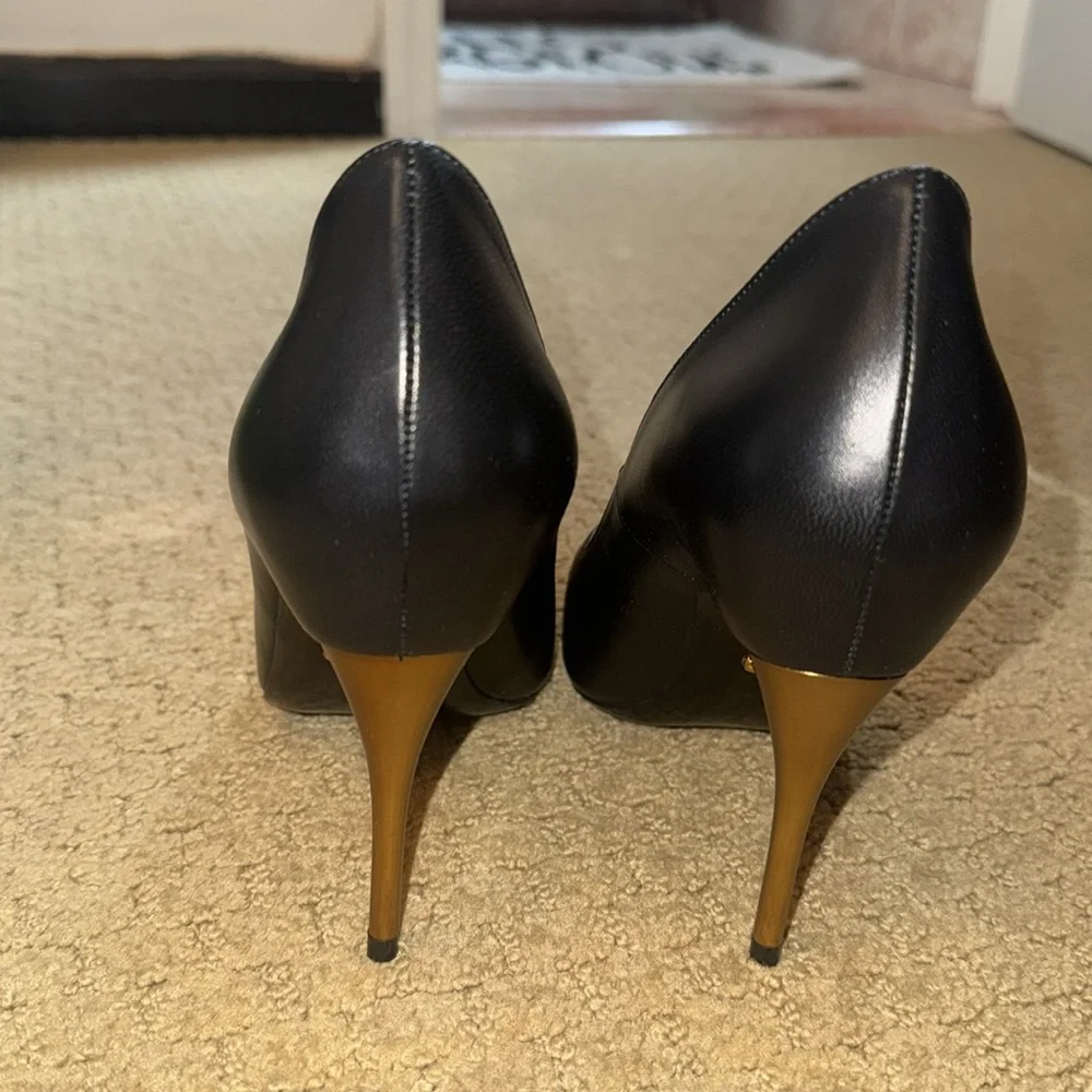 GUCCI Napa Charlotte Pumps 40 Black - Picture 3 of 5